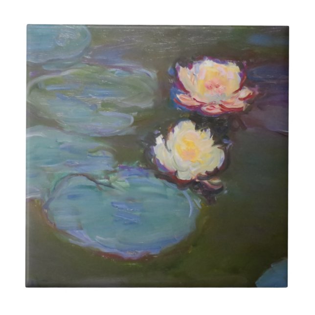 Carreau Peinture de nénuphars d'eau de Monet Étang de nénu (Devant)