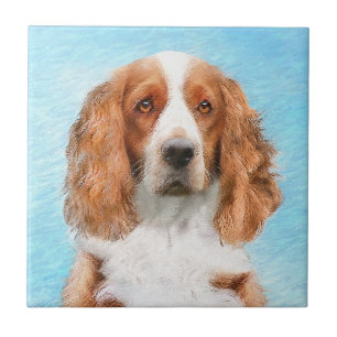Carreau Peinture de Welsh Springer Spaniel - Art canin ori