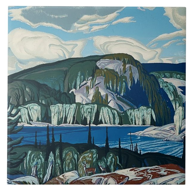 Carreau Peinture du parc provincial Algonquin par AJ Casso (Devant)