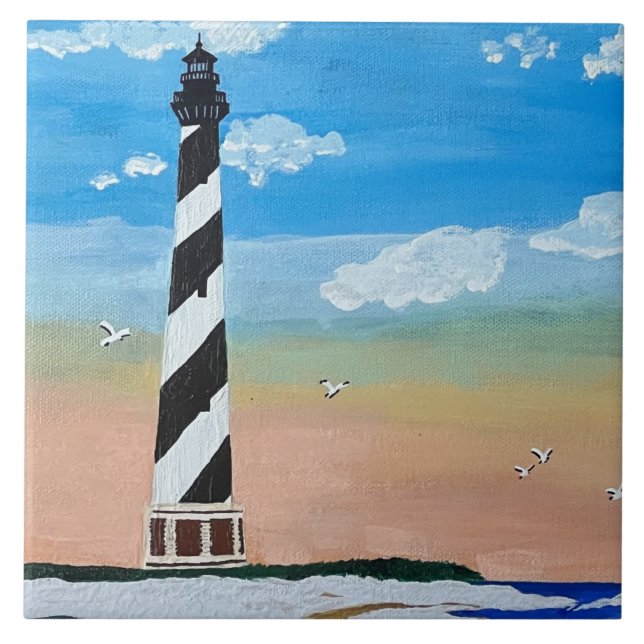 Carreau Peinture du phare de Cape Hatteras (Devant)