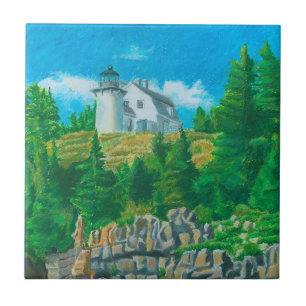 Carreau Peinture du phare de l'île Bear