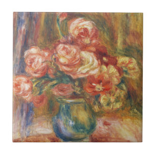 Carreau Peinture élégante de roses Renoir dans le style Sh