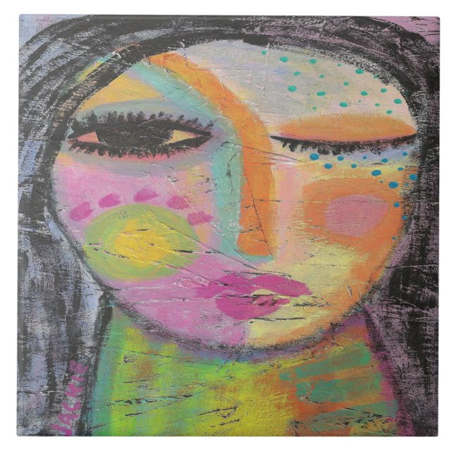 Carreau Peinture en acrylique Abstraite Daydream sur le ta (Devant)