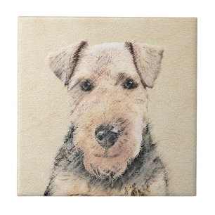 Carreau Peinture galloise Terrier - Cute Original Chien Ar