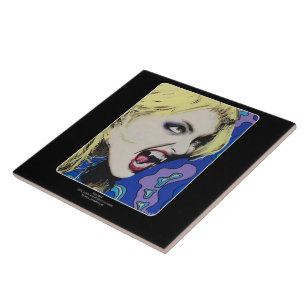 Carreau Peinture "Kiss Hard" sur un