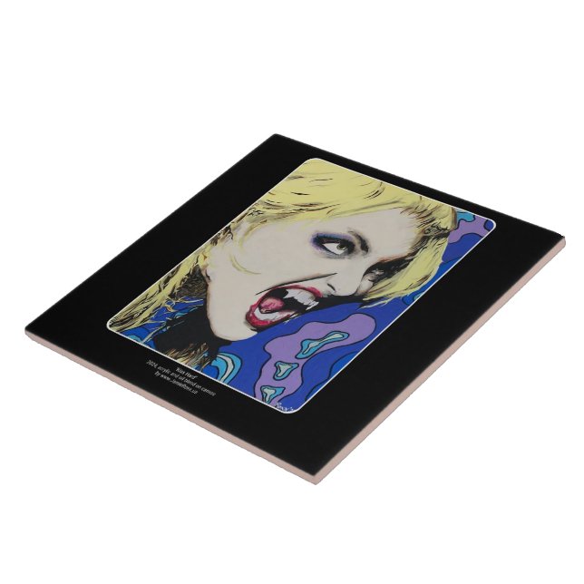 Carreau Peinture "Kiss Hard" sur un (Côté)