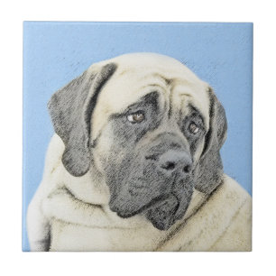 Carreau Peinture Mastiff (Fawn) anglaise - Art Chien origi