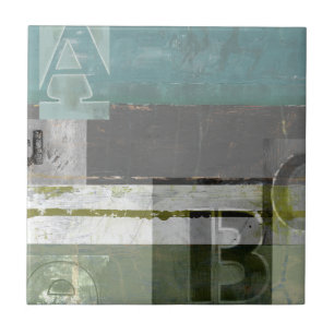 Carreau Peinture moderne avec lettres assorties