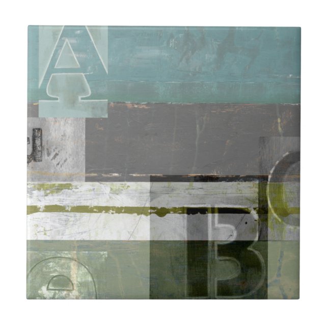 Carreau Peinture moderne avec lettres assorties (Devant)