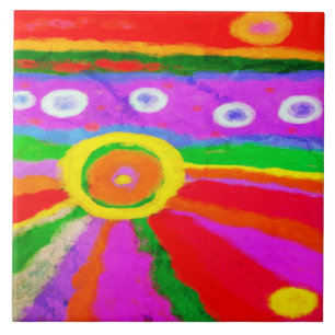 Carreau Peinture numérique Abstraite de chaleur