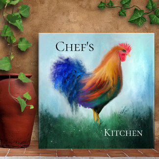 Carreau Peinture Rooster Art Nouveau Carrelage de cuisine