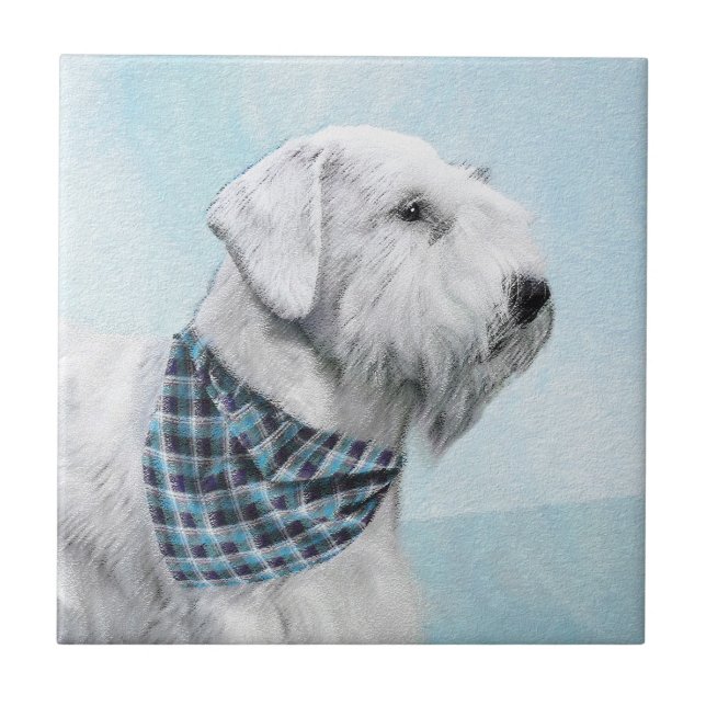 Carreau Peinture Sealyham Terrier - Cute Original Chien Ar (Devant)