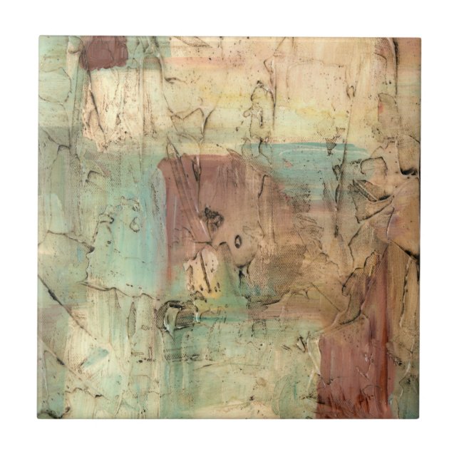 Carreau Peinture sur la Terre avec surface fissurée (Devant)