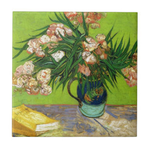 Carreau Peinture vintage de Van Gogh Fleurs en fleurs Vign