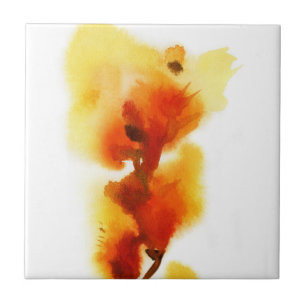 Carreau Peintures florales abstraites 2 d'aquarelle