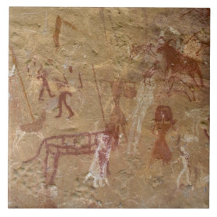 Carreau Peintures rupestres préhistoriques, Akakus, Sahara