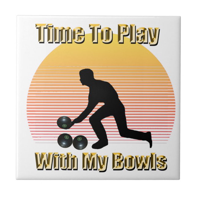 Carreau Pelouse Bowls : Il Est Temps De Jouer Avec Mes Bow (Devant)