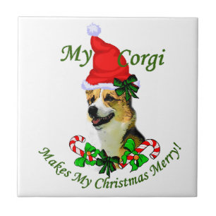 Carreau Pembroke Welsh Corgi Noël