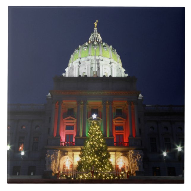 Carreau Pennsylvania State Capitol Christmas Tree Lights (Devant)