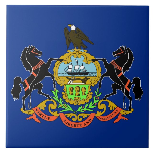 Carreau Pennsylvanie State Flag Tile (Devant)