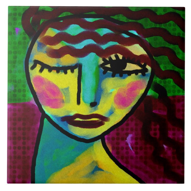 Carreau Penser peinture numérique Abstraite originale (Devant)