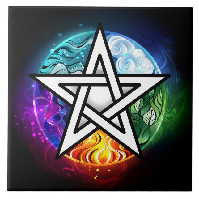 Carreau pentagramme du Wiccan (Devant)