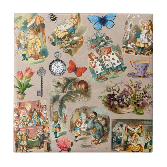 Carreau Pépinière Alice Colorée Classique des années 1800  (Devant)