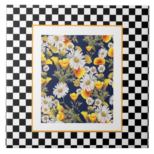 Carreau Pépites et damier Chamomiles (Devant)