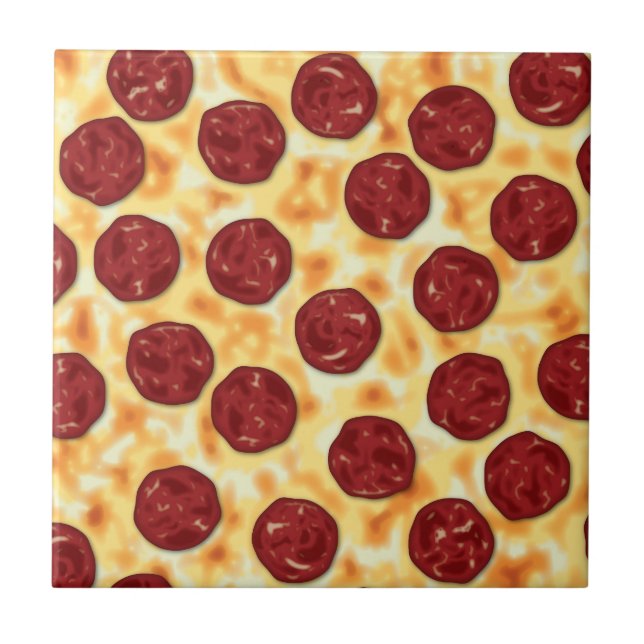 Carreau Pepperoni Pizza Motif (Devant)