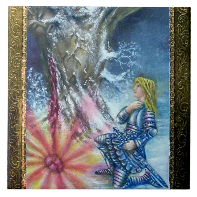 CARREAU PERCEVATION ET VISION DU SAINT-GRAIL (Devant)