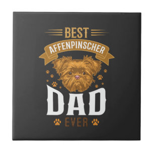 Carreau Père Affenpinscher empreintes de pattes de chien v