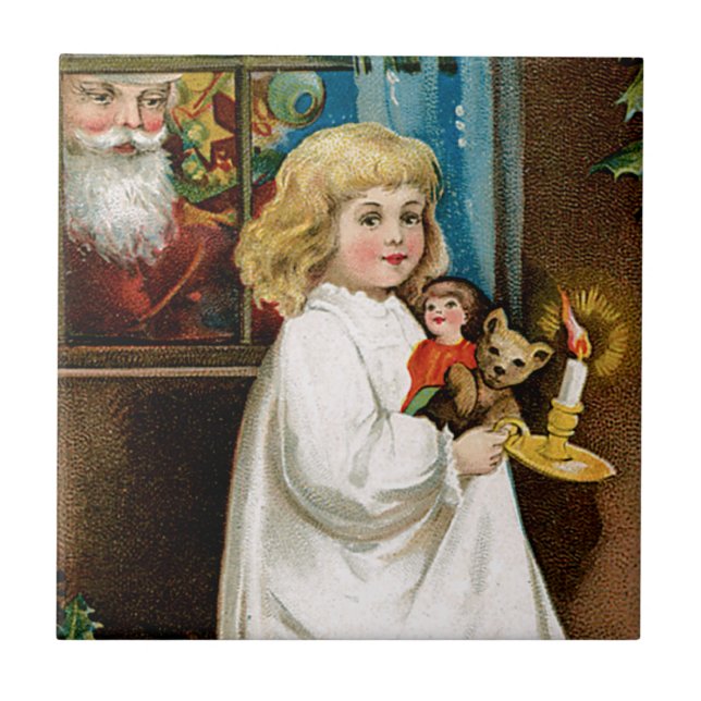 Carreau Père Noël à la fenêtre (Devant)