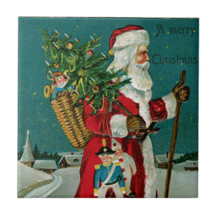 Carreau Père Noël à pied