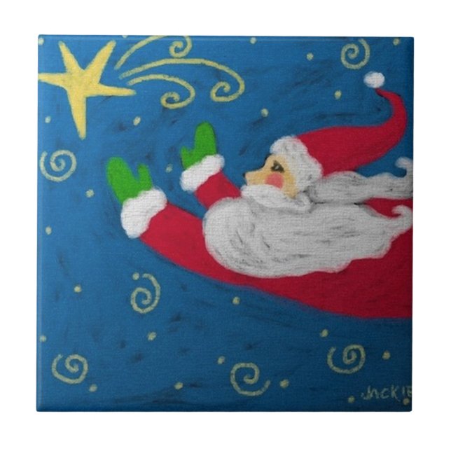 Carreau Père Noël avec Carrelage en céramique Star Abstrai (Devant)