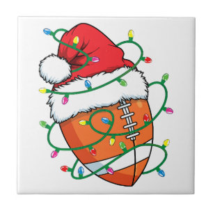 Carreau Père Noël Football Sports Ball Hommes garçons Noël