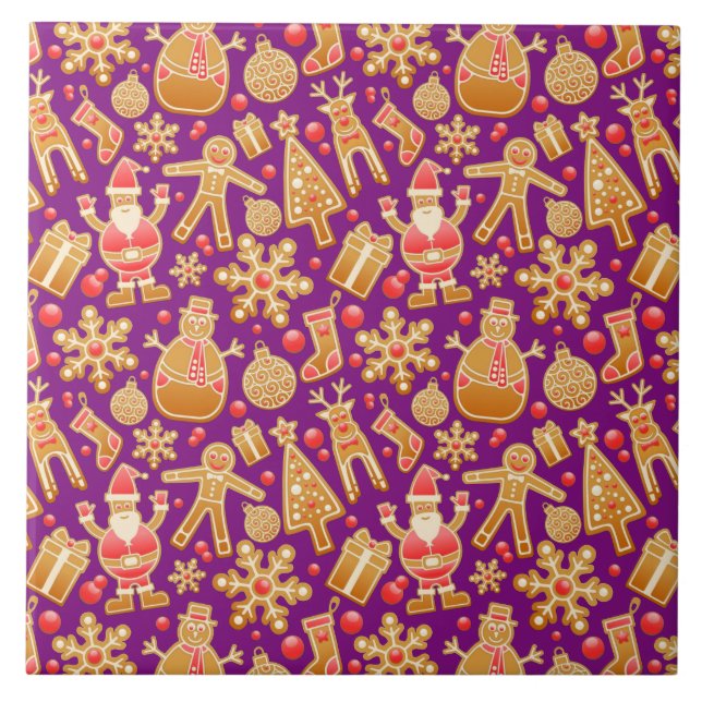 Carreau Père Noël & Snowman Gingerbread Noël Cookies (Devant)