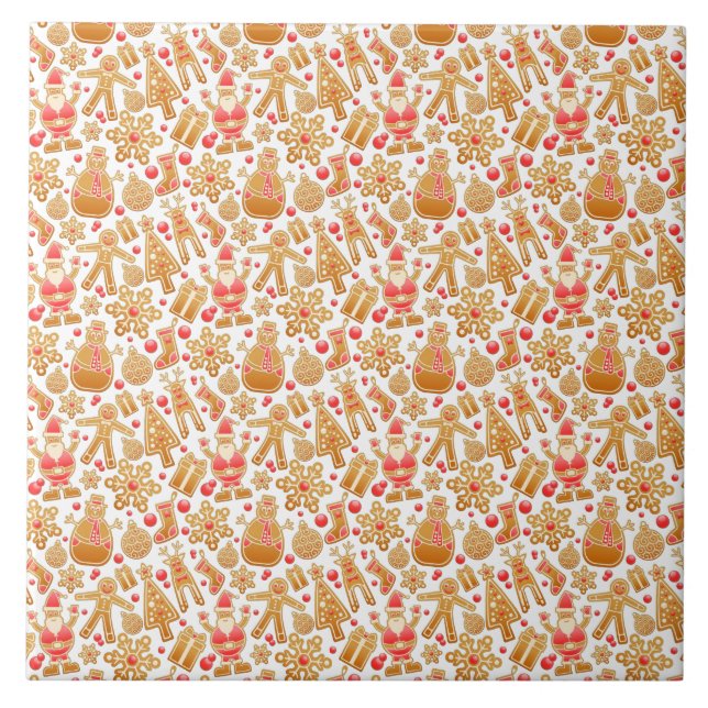 Carreau Père Noël & Snowman Gingerbread Noël Cookies (Devant)