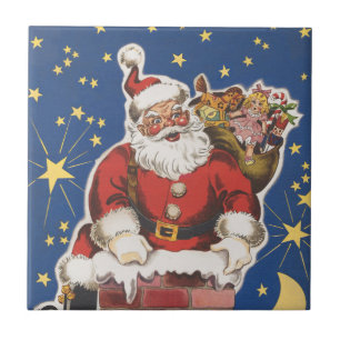 Carreau Père Noël vintage, La Nuit avant Noël