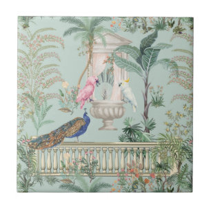 Carreau Perroquet du jardin de Mughal Peacock Forêt tropic