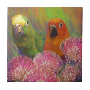 Carreau Perroquets de Sun Conures