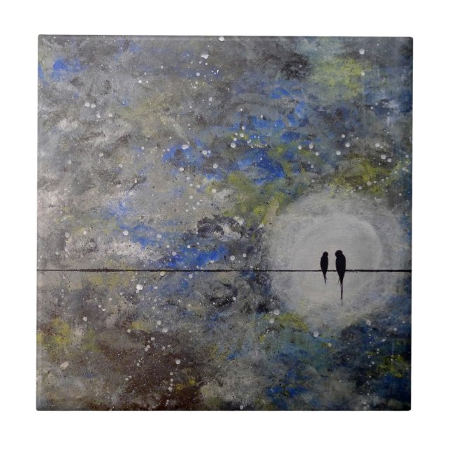 Carreau Perruches dans une tempête (Devant)