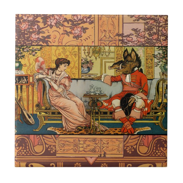 Carreau Personnages de Contes de Fées Classiques Beauty Be (Devant)