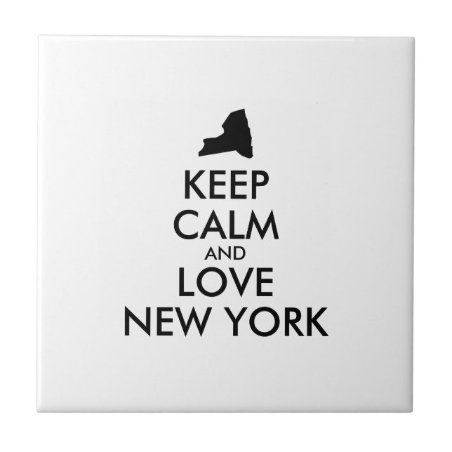 Carreau Personnalisable KEEP CALM et AMOUR NEW YORK (Devant)