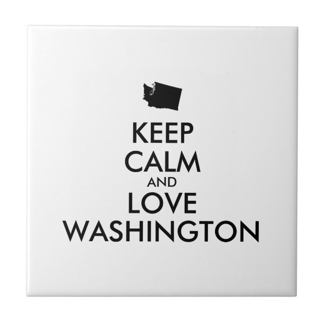 Carreau Personnalisable KEEP CALM et AMOUR WASHINGTON (Devant)