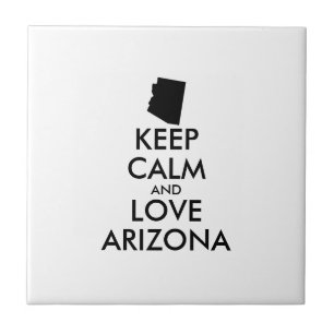 Carreau Personnalisable KEEP CALM et LOVE ARIZONA