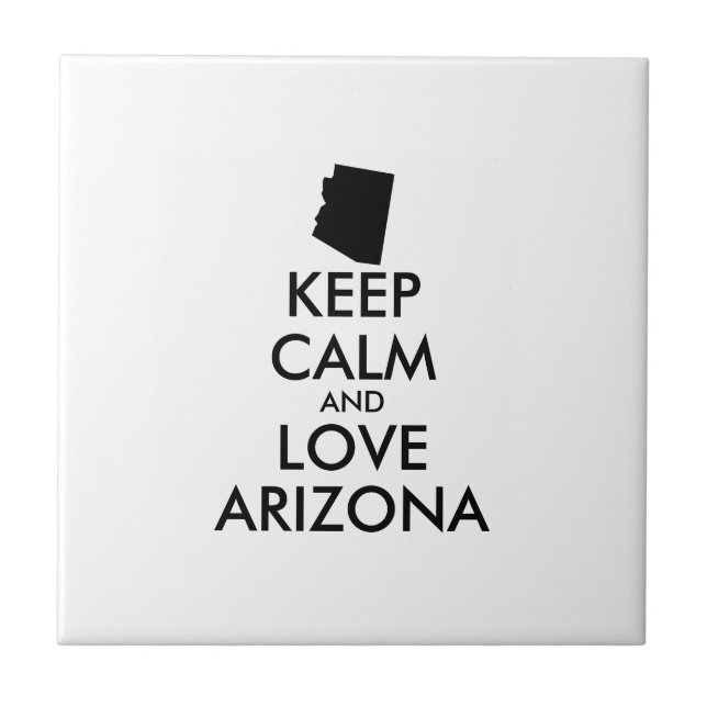 Carreau Personnalisable KEEP CALM et LOVE ARIZONA (Devant)