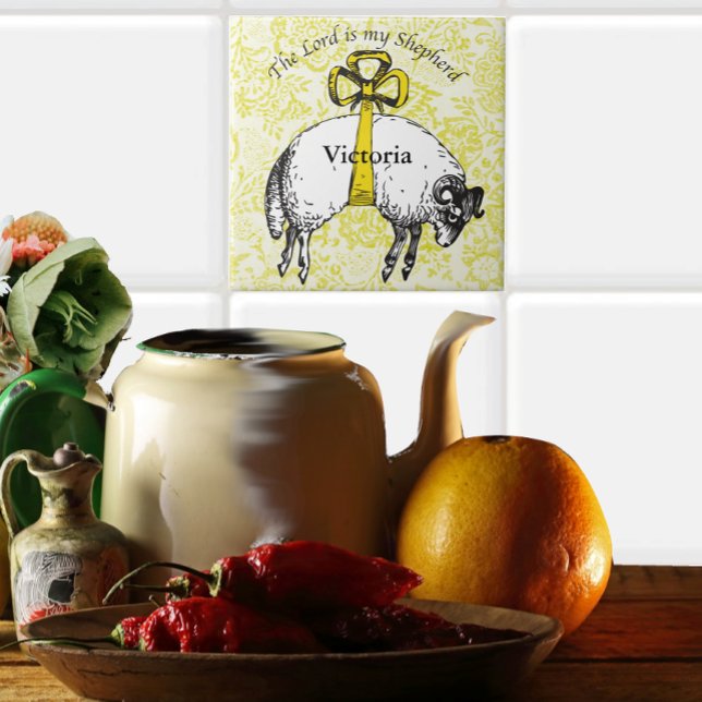 Carreau Personnalisé L'Éternel est mon berger Psaume 23 (Créateur téléchargé)