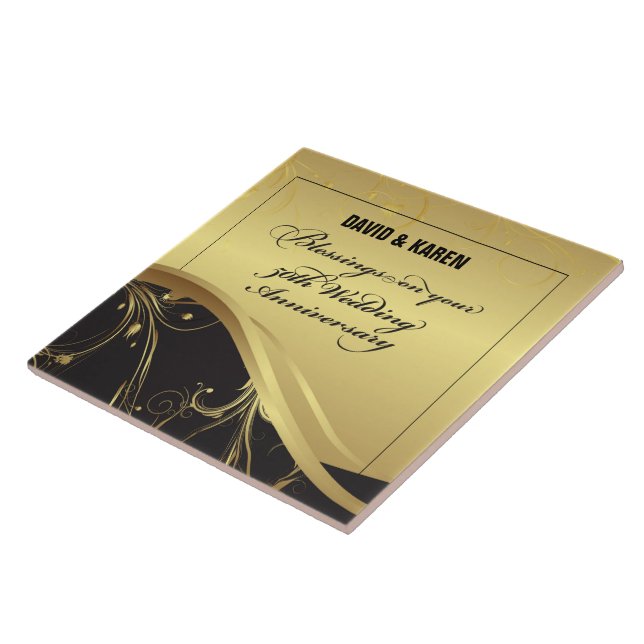 Carreau Personnaliser, 50e anniversaire Mariage Religieux (Côté)