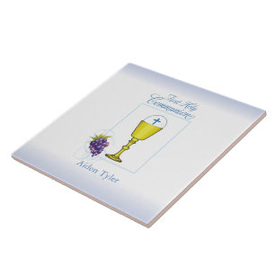 Carreau Personnaliser Nom Garçon Première Communion Chal