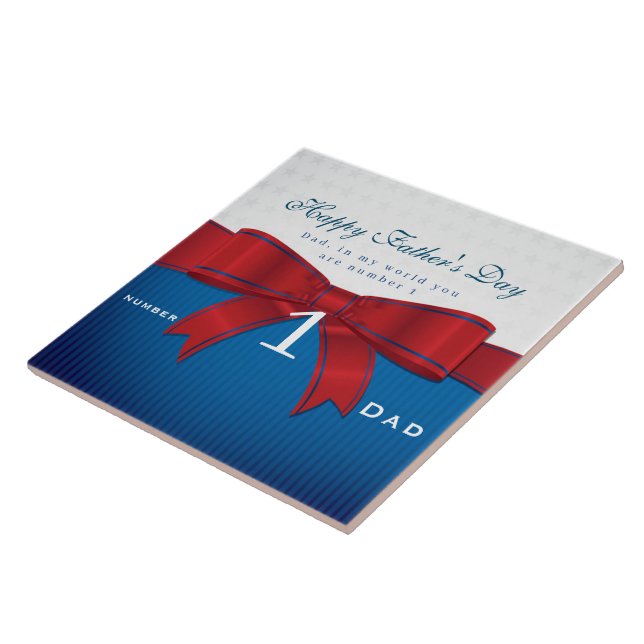 Carreau Personnaliser Papa Numéro Un Dans Mon Monde (Côté)
